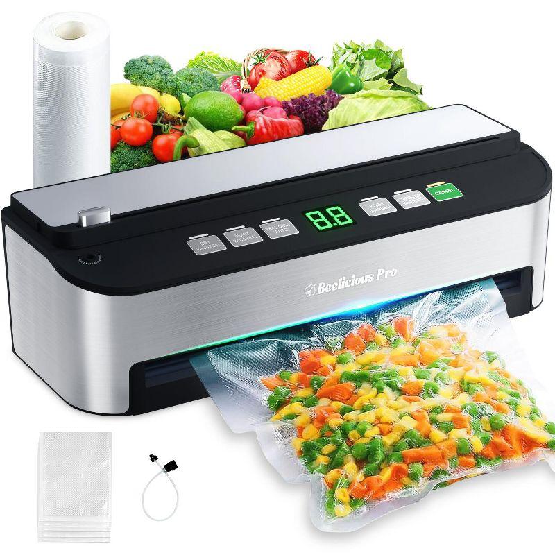 Beelicious Pro 8-in-1 Stainless Steel Vacuum Sealer with Digital Display