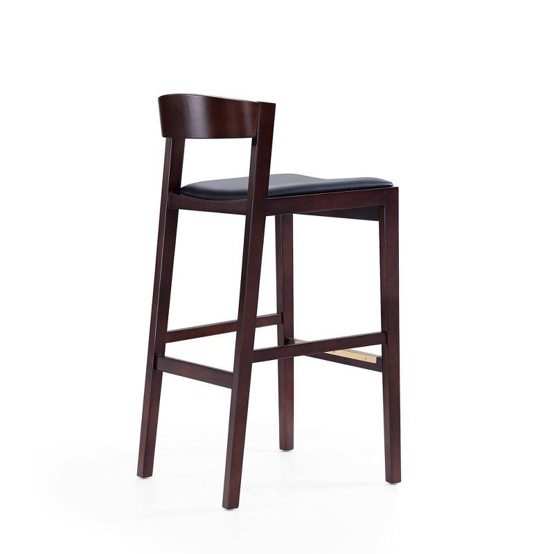 Danish Modern Klismos 41'' Beech Wood Barstools in Black - Set of 3