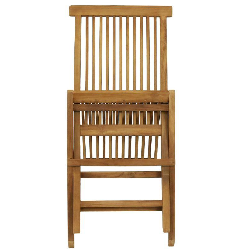 Hyannis Light Brown Solid Teak Wood Outdoor Folding Chair