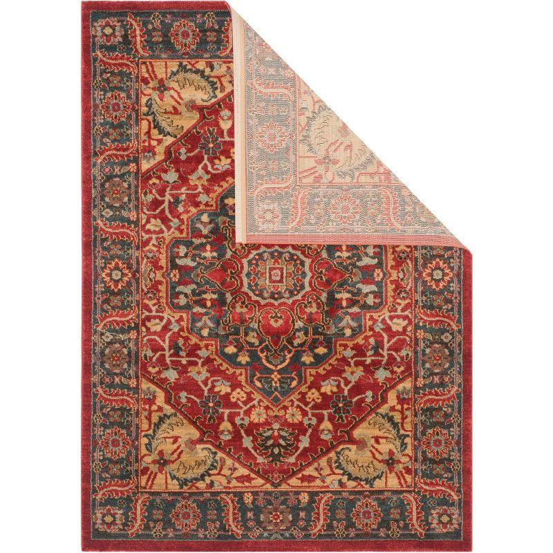 Mahal MAH621 Power Loomed Indoor Runner Rug - Navy/Red - 2'2"x8' - Safavieh.