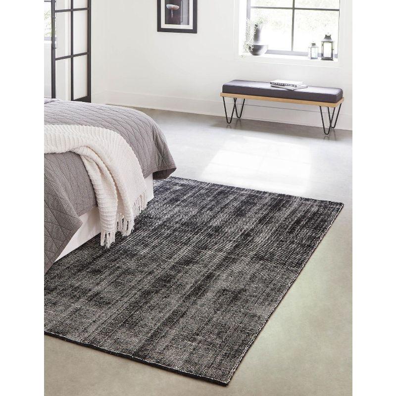 Hand-Knotted Blackberry Wool 8'x10' Rectangular Rug