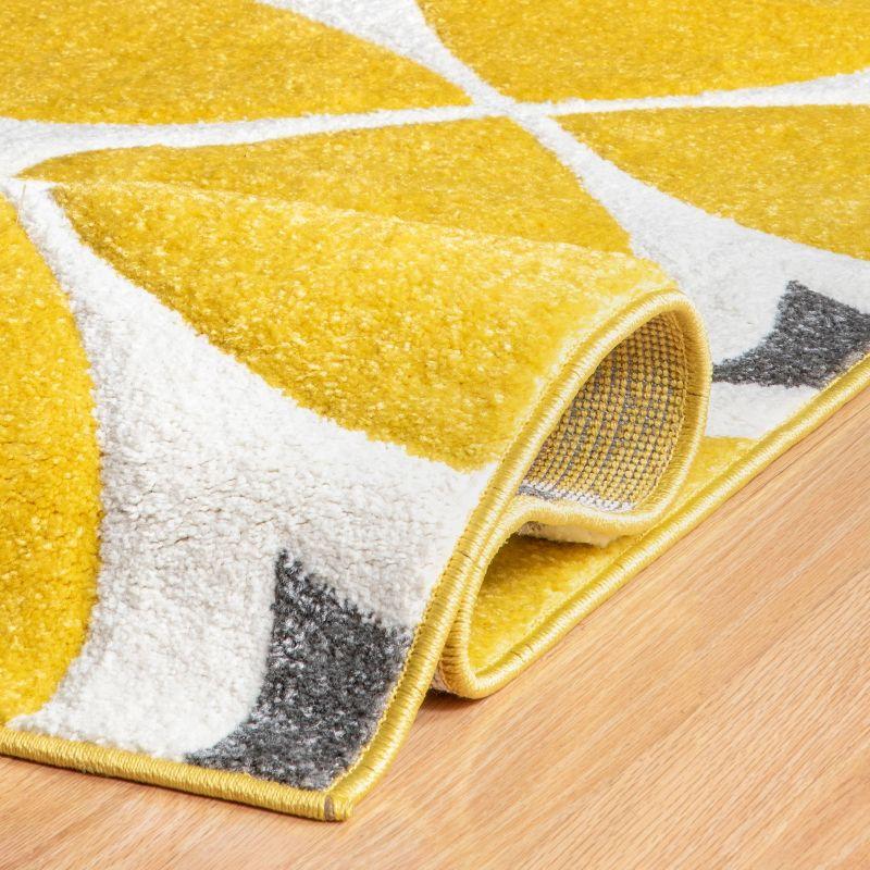 Gabriela Sunflower Yellow & Navy Hand-Tufted Polyester Rug