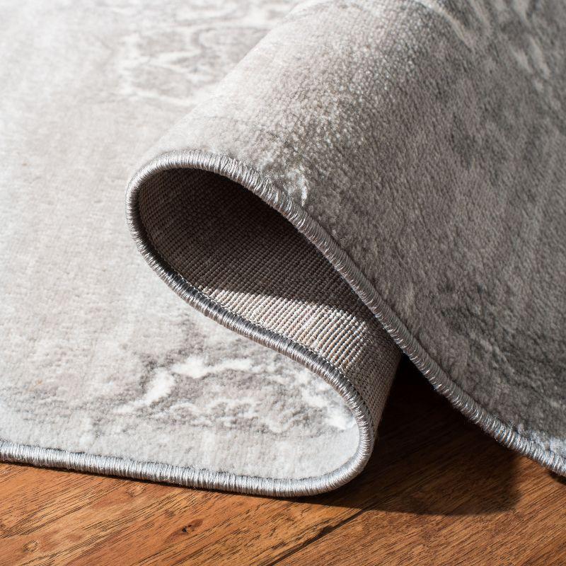 Brentwood BNT802 Power Loomed Area Rug - Grey/Ivory - 9'x9' - Safavieh.