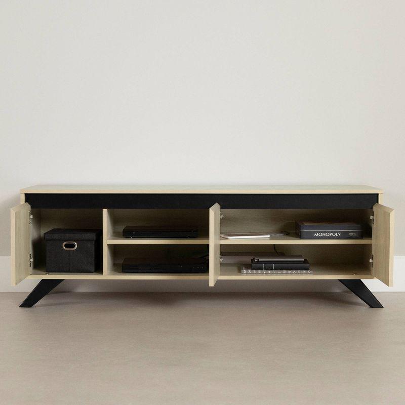 South Shore Flam TV Stand for TVs up to 60" Bleached Oak