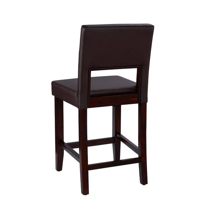 24" Vega Counter Height Barstool Hardwood - Linon