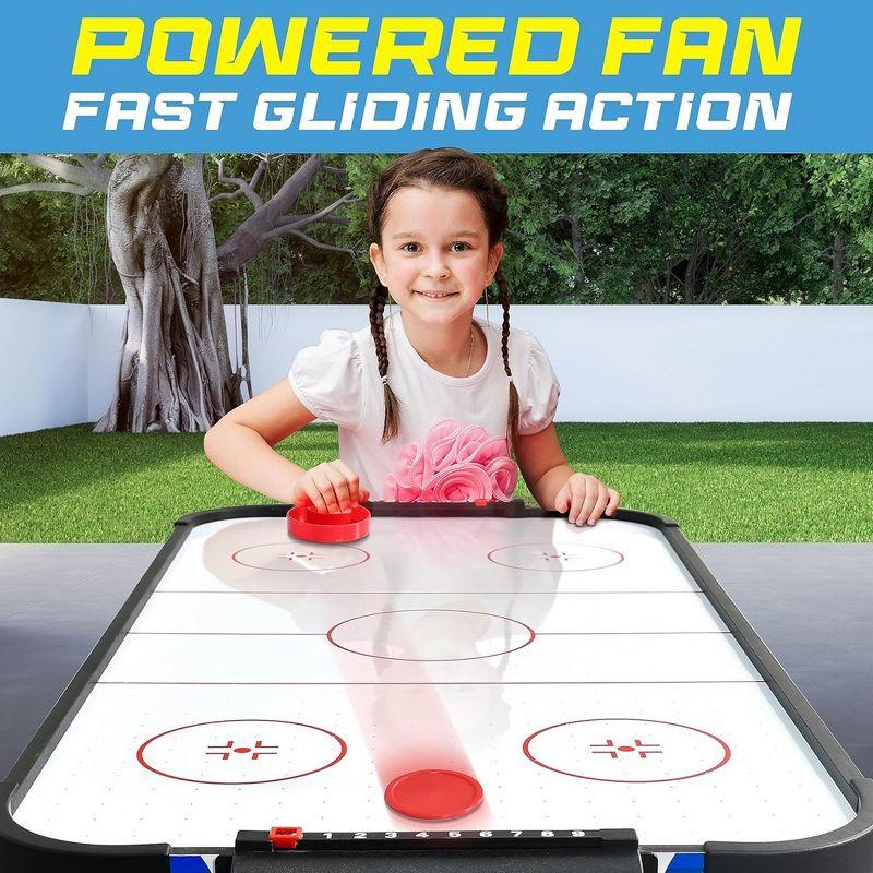 SereneLife 40" Air Hockey Game Tabletop - Blue & Black