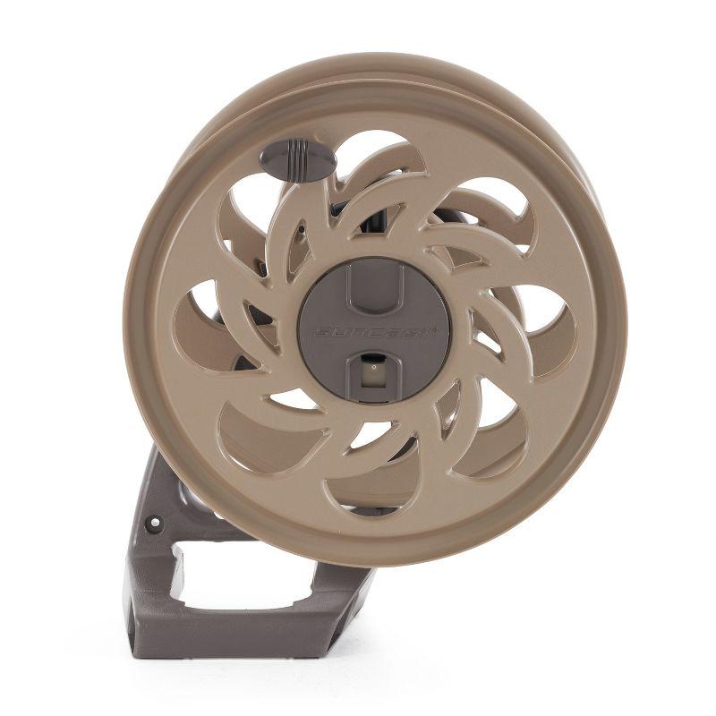 Suncast 125' Wall-Mounted Brown Resin Garden Hose Reel