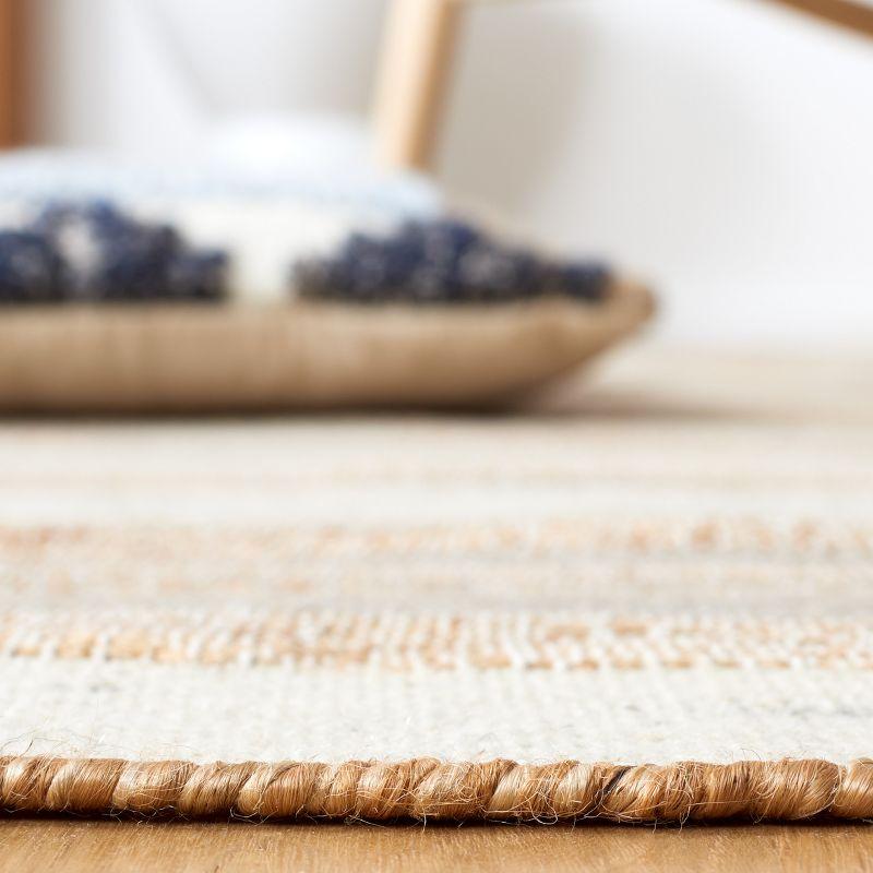 Highland Dunes Grice Hand Woven 50% Jute, 50% Wool Striped Rug