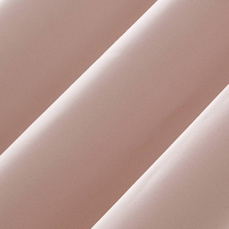 40"x95" Sun Zero Blackout Riley Kids' Bedroom Grommet Curtain Panel Blush: Noise Reduction, Energy Efficient