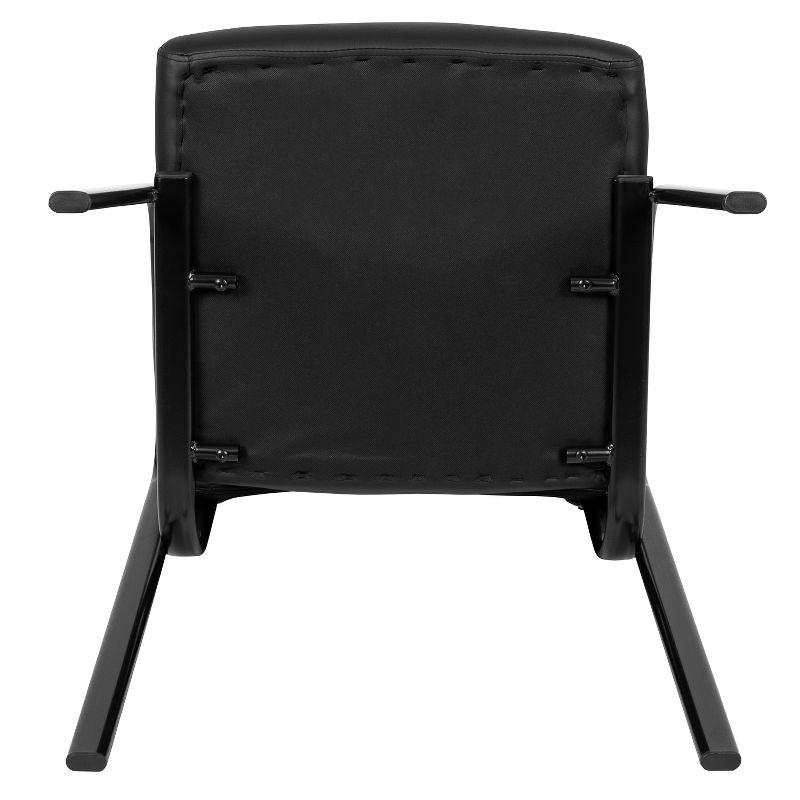 Flash Furniture Darwin Flash Fundamentals Black LeatherSoft Executive Reception Chair with Black Metal Frame