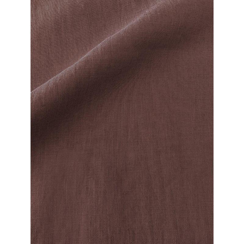 So Soft Linen Chestnut Brown Pillow 24x24 / Down Alternative