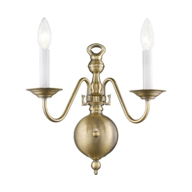 Livex Lighting Williamsburgh 2 - Light Wall Light in  Polished Brass