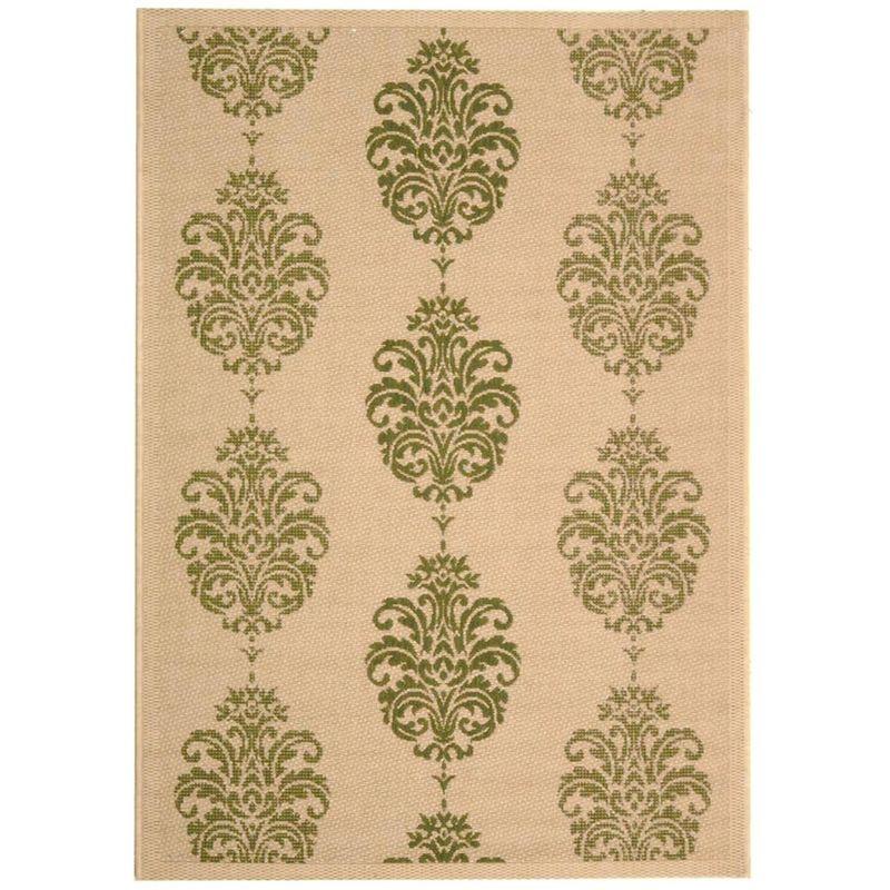 Natural Olive Easy-Care Synthetic Indoor/Outdoor Rug 4' x 5'7"