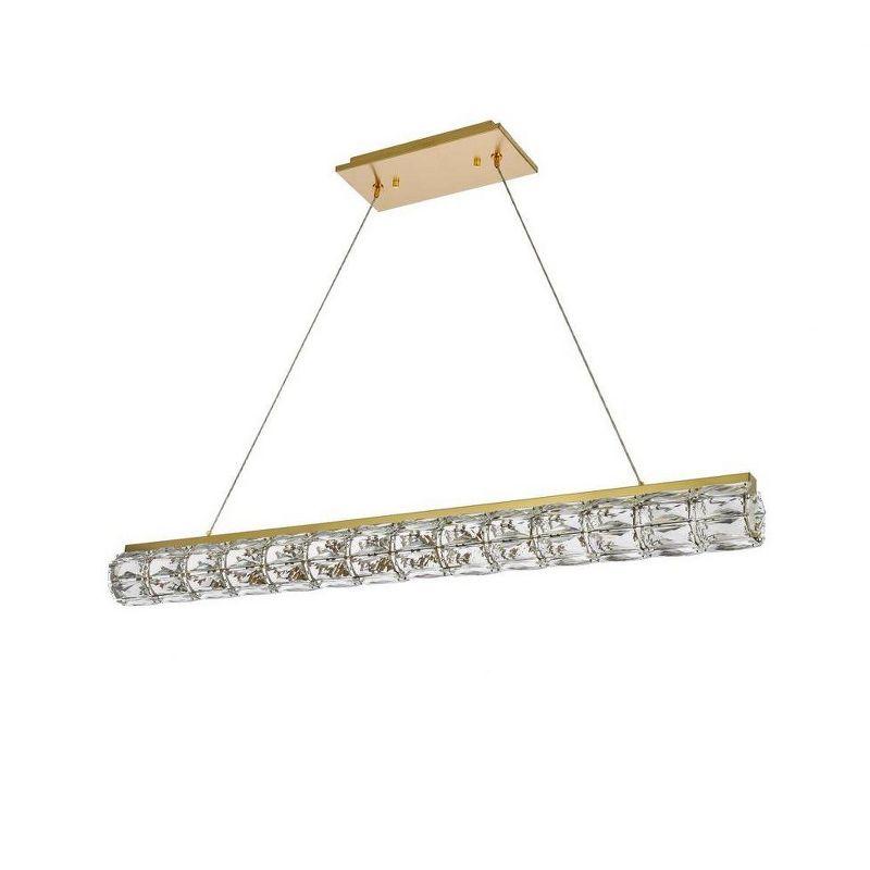 Valetta Gold Crystal LED Linear Pendant Light