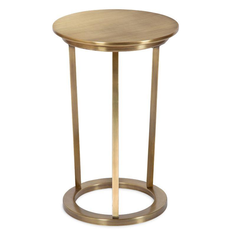 Kate and Laurel Aja Round Metal Side Table, 15x15x23, Gold