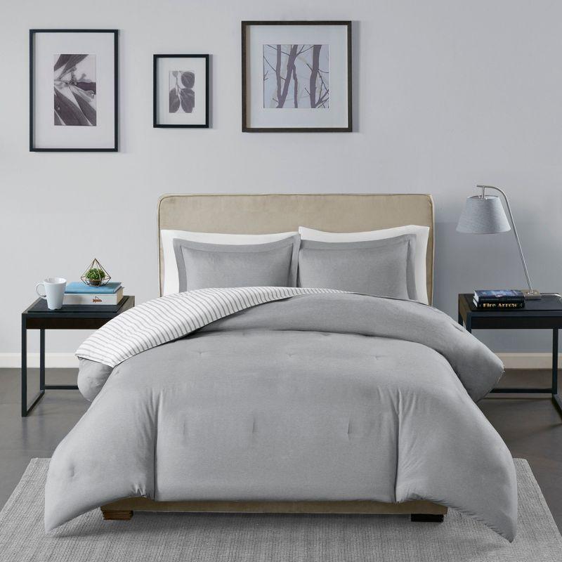 Gray King Reversible Down Alternative Comforter Set