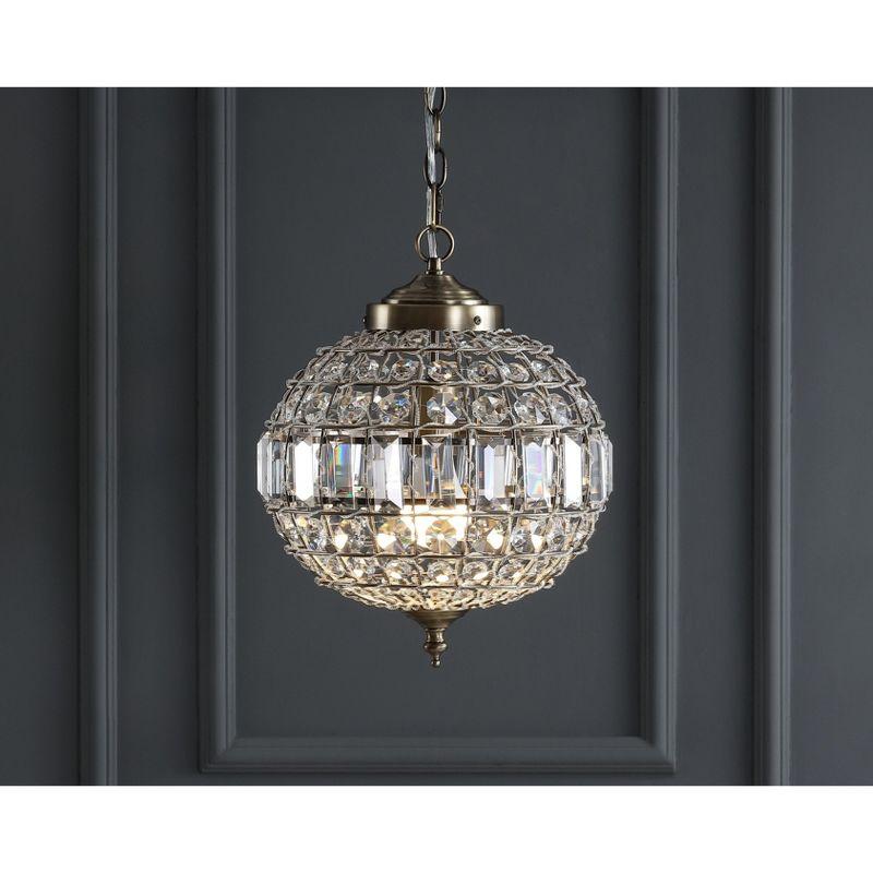 JONATHAN Y Georgina Crystal/Metal LED Pendant Pendant