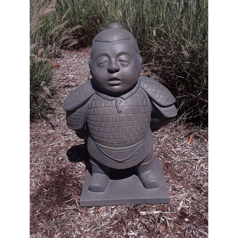 Gray Lightweight Concrete Sleeping Warrior Garden Statue