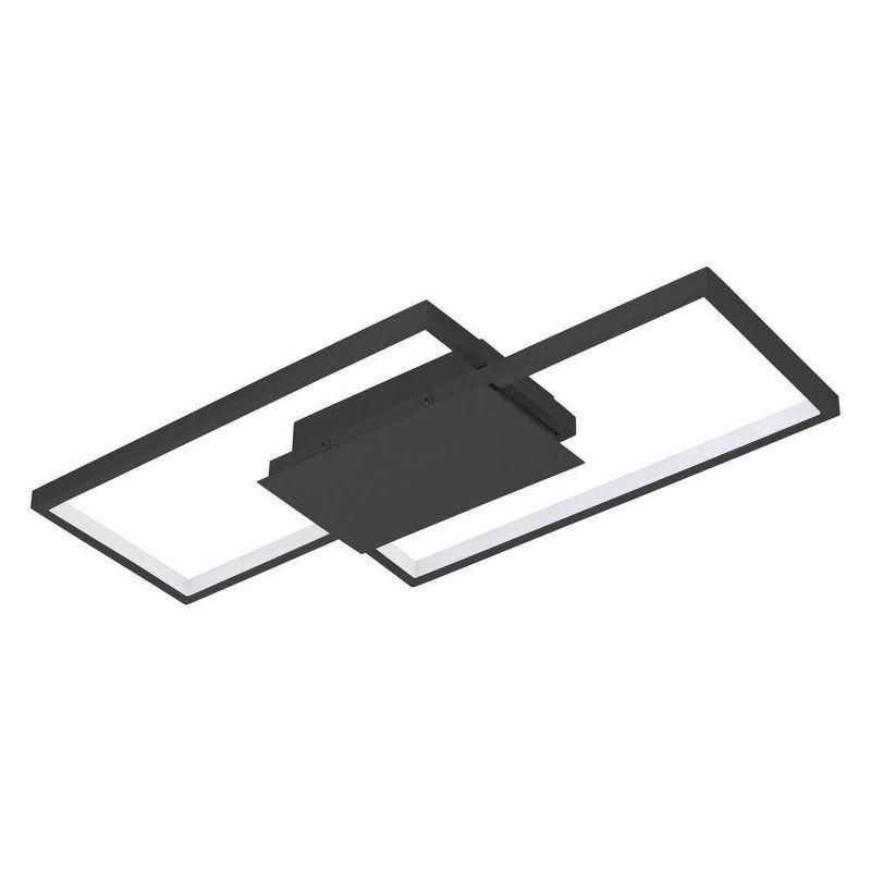 Milanius Matte Black Aluminum LED Drum Light - Modern Design