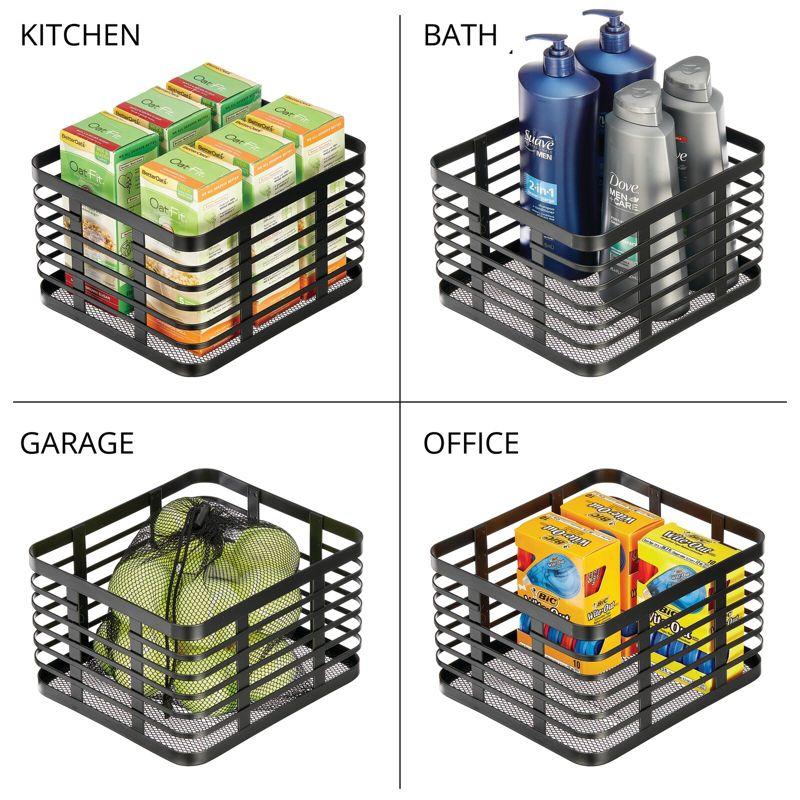 mDesign mDesign Small Metal Wire Organizer Basket for Kitchen
