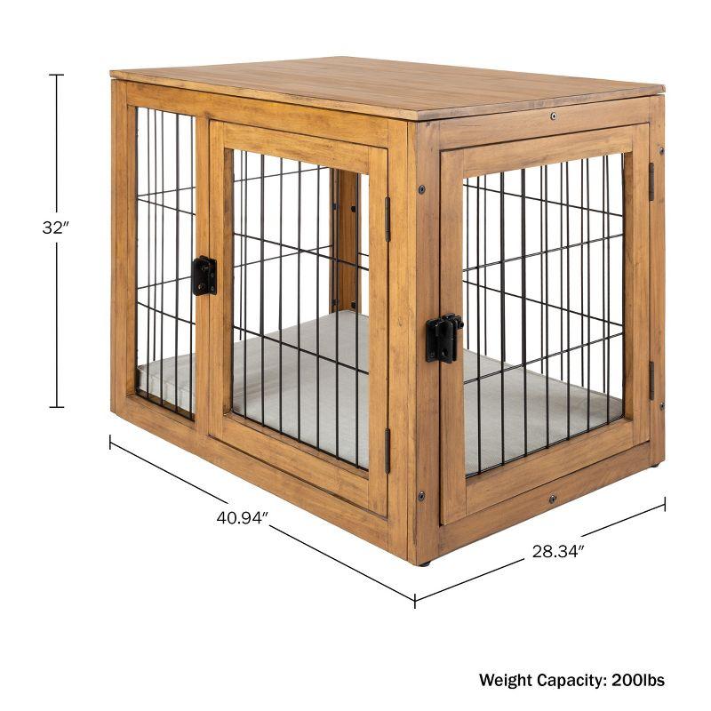 PETMAKER Furniture-Style Dog Crate with Double Doors and Cushion (Natural)