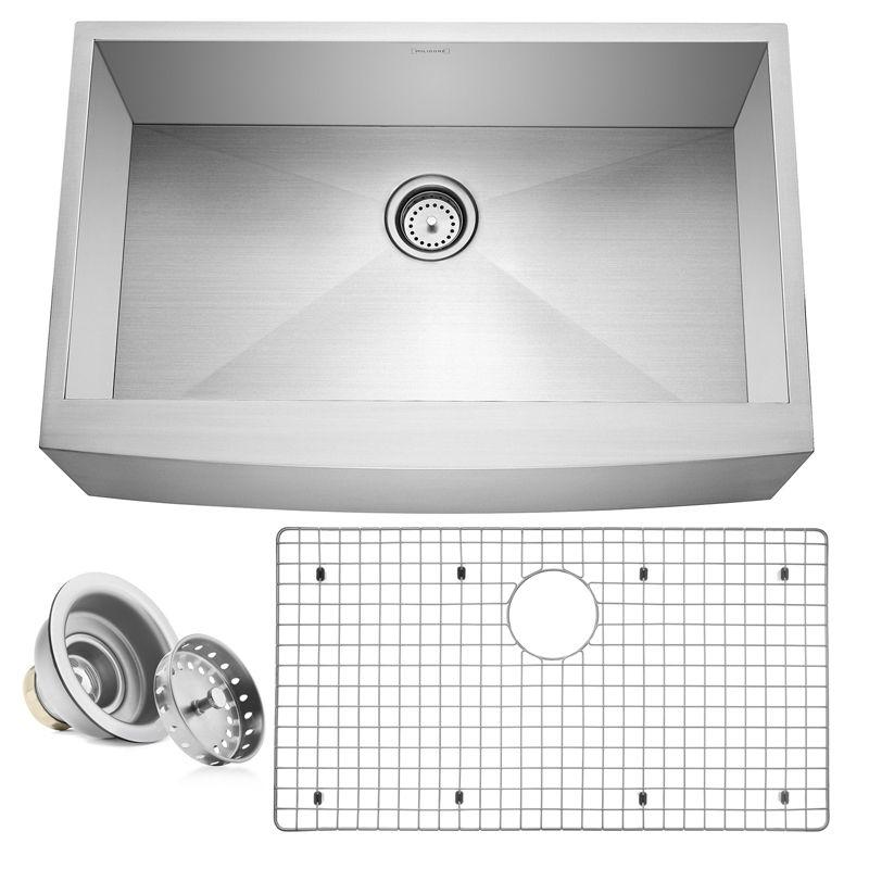 33'' L Farmhouse / Apron Single Bowl Stainless Steel Kitchen Sink