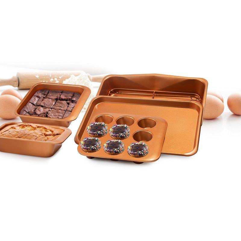 Copper Nonstick 6-Piece Stackable Bakeware Set