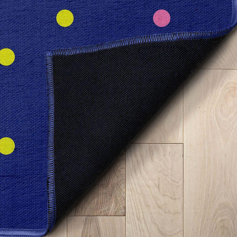 Well Woven Crayola Polka Dot Geometric Blue Area Rug