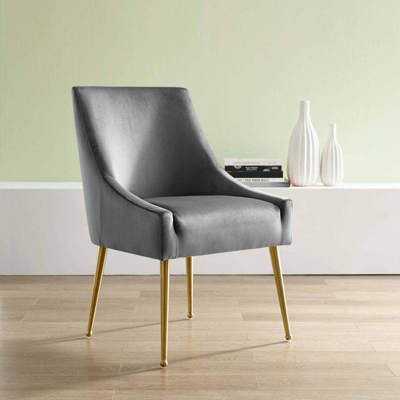 Silver Orchid Allison Upholstered Velvet Dining Chair by Modway