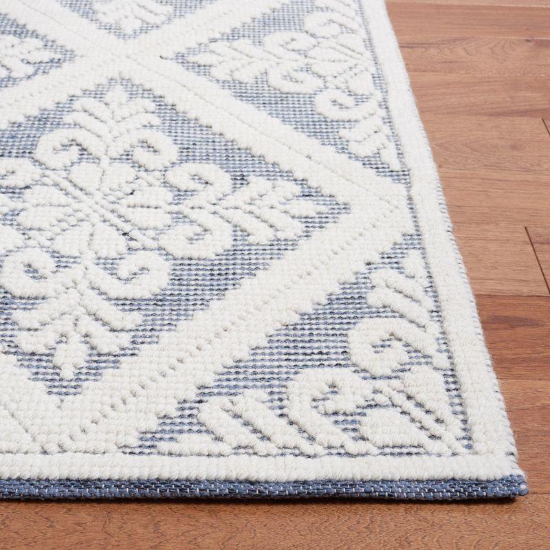 Vermont VRM306 Hand Woven Area Rug - Ivory/Blue - 8'x10' - Safavieh.