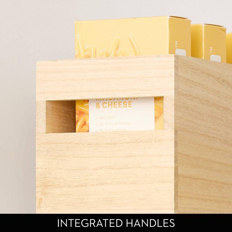 iDesign iDesign Renewable Wood Collection in Paulownia Wood Storage Bin with Handles, 10" x 5" x 6"