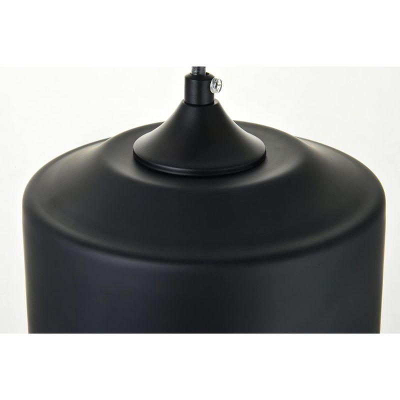 Elegant Lighting Ashwell 1 Light Black Pendant With Clear Glass