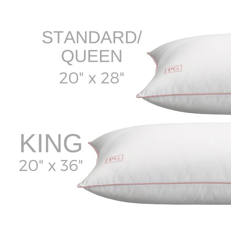 White Goose Down Hypoallergenic Pillow with Cotton Protector