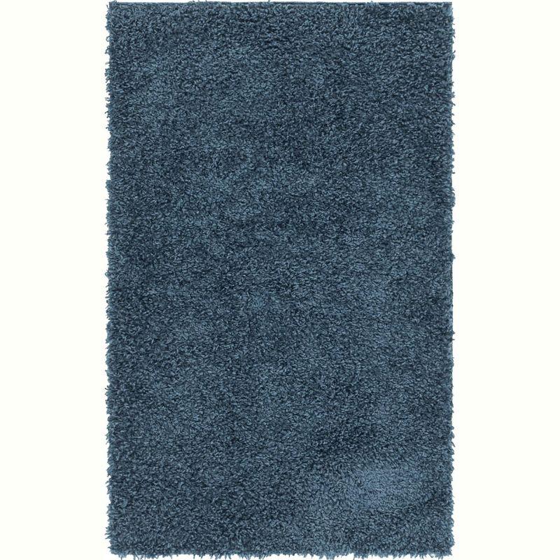 Unique Loom 3' 3 x 5' 3 Davos Shag Marine Blue Area Rug