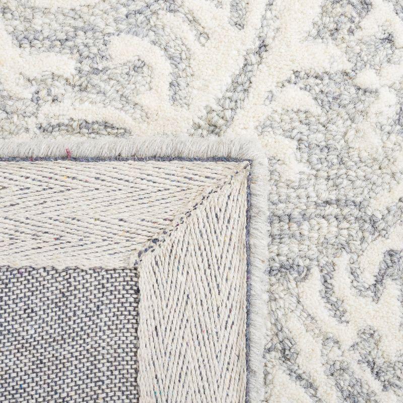 Metro MET865 Hand Tufted Indoor Area Rug - Dark Grey/Ivory - 6'x6' - Safavieh