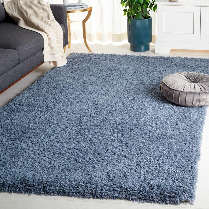 Sheep Shag SSG212 Hand Woven Area Rug - Aqua - 4'x6' - Safavieh.