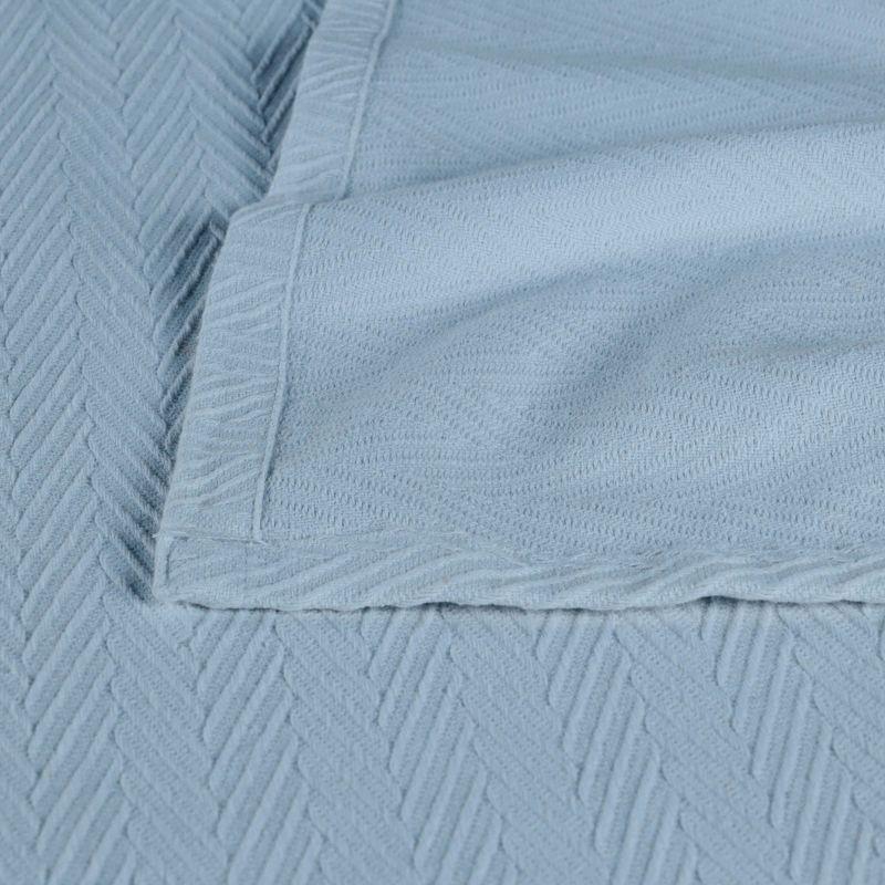 Metro Zig-Zag Chevron Cotton Blanket by Blue Nile Mills