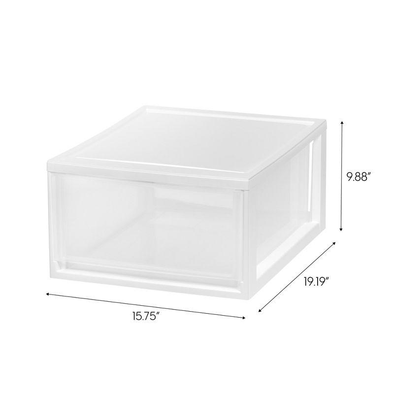 IRIS USA Stackable Modular Plastic Storage Drawers