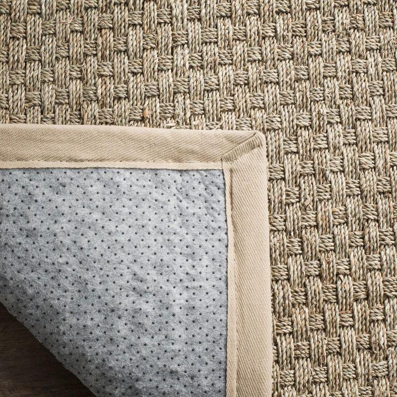 Handwoven Natural Beige Cotton & Synthetic 2'6" x 4' Area Rug