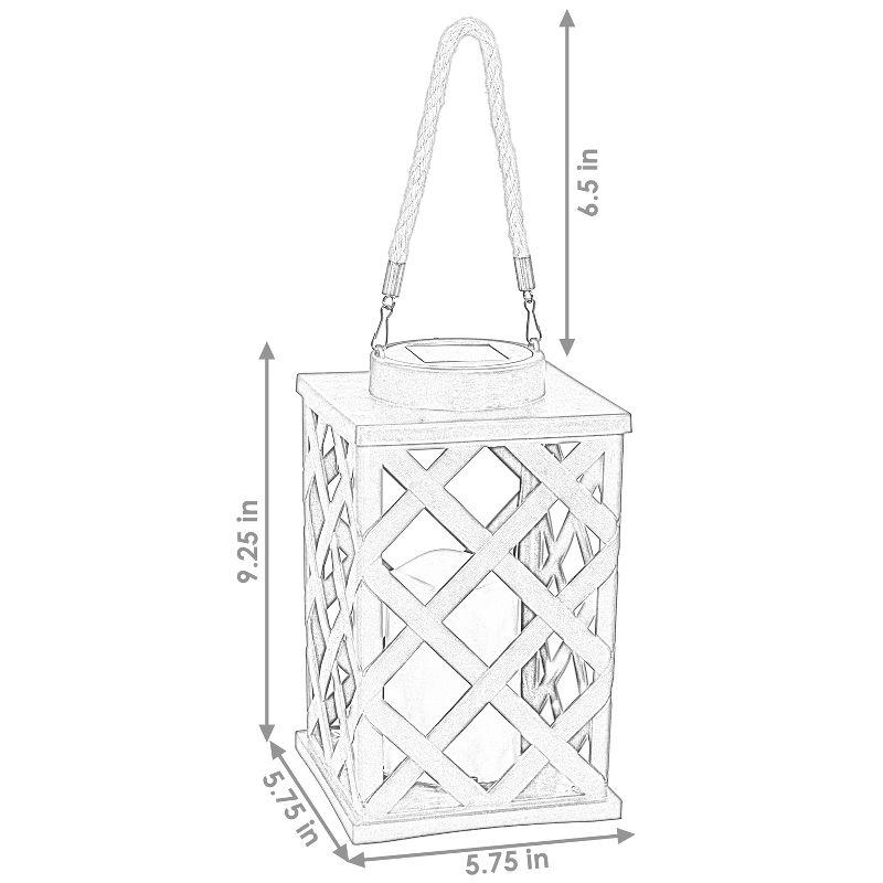 Longshore Tides Grau 9.25'' Solar Powered Integrated LED Outdoor Lantern (Set of 2)
