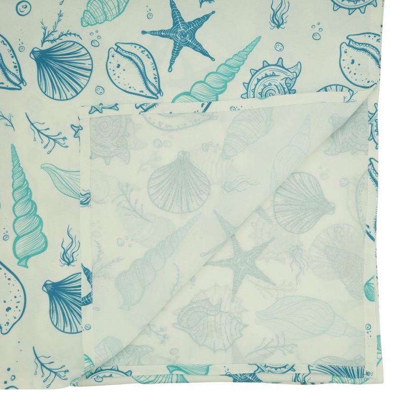 Saro Lifestyle Coastal Tablecloth With Seashell Design