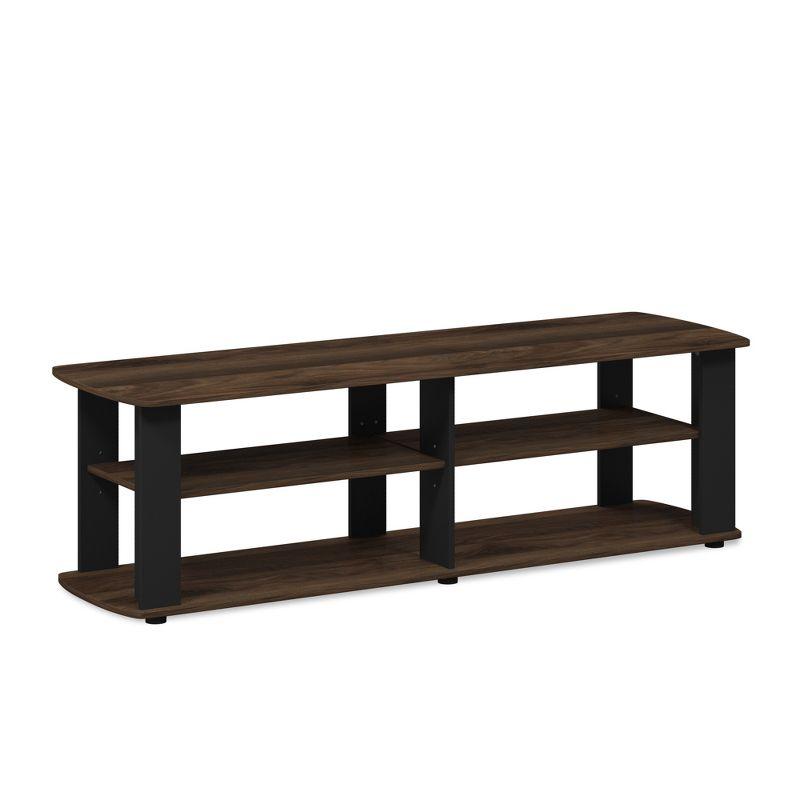 Columbia Walnut and Black 3-Tier TV Stand for 45" TVs