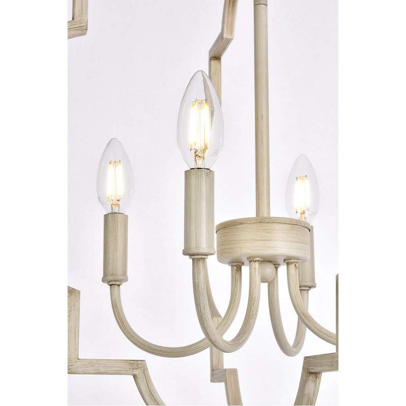 Elegant Lighting Sandara 4 lights pendant in weathered dove