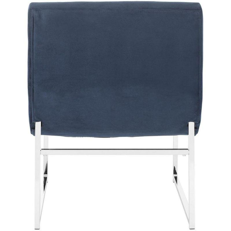 Hadley Velvet Tufted Accent Chair - Navy - Safavieh