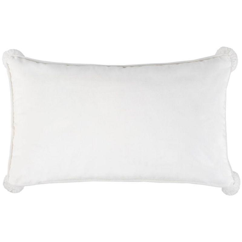 Nutmeg Pillow - White/Brown - 12"X20" - Safavieh