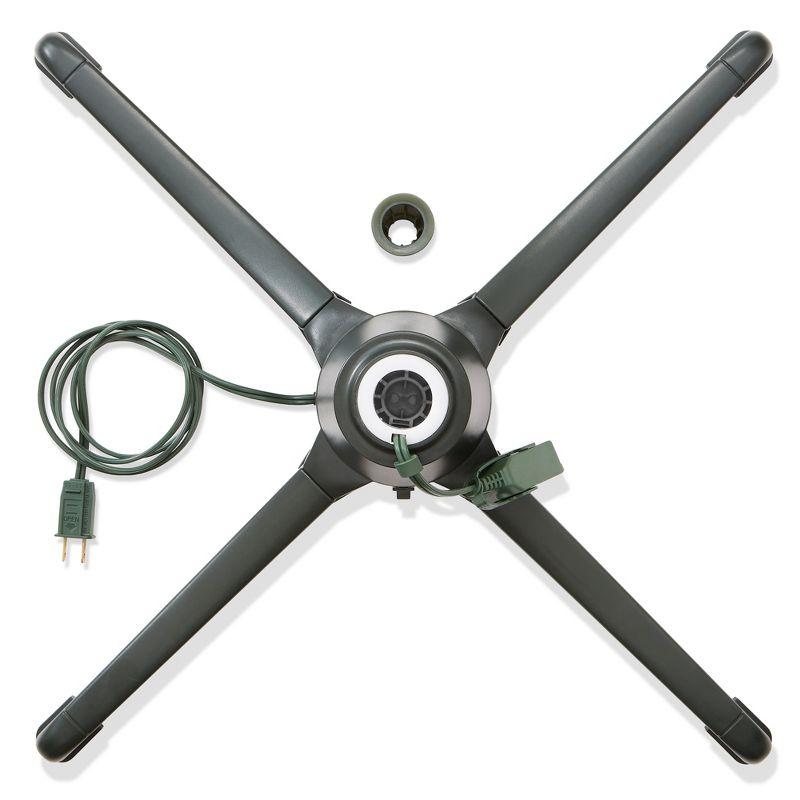 Casafield Rotating Christmas Tree Stand - 360-Degree Revolving Base for Up to 7.5 FT Artificial Tree, Green