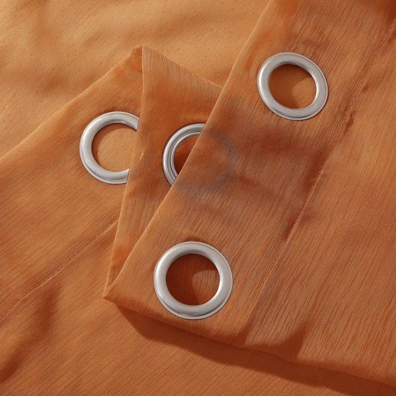 Dainty Home Solid Sheer Curtains for Living Room and Bedroom 110"W x 84"L Window Sheers Window Drapes (Set of 2)