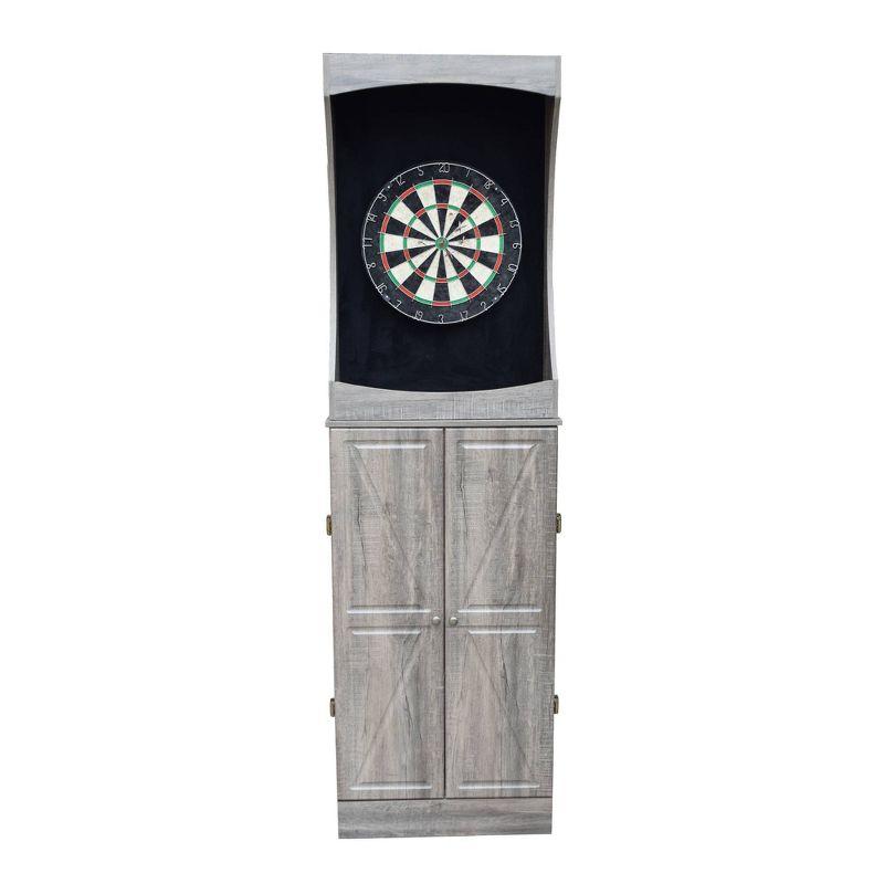 Westwood Free Standing Bristle Dart Board and Cabinet Set with Dart