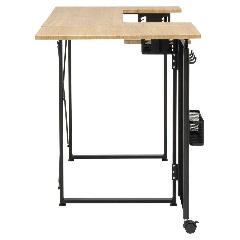 Pivot Sewing Machine Table with Swingout Storage Panel - studio designs