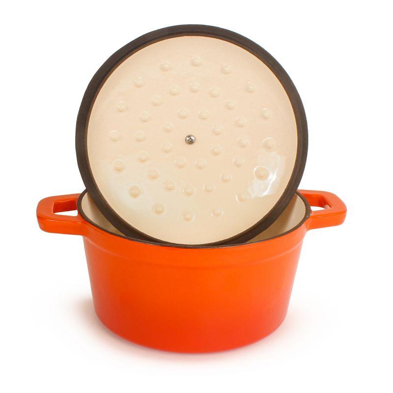 Prep & Savour Neo Cast Iron 3qt. Round Dutch Oven with Lid